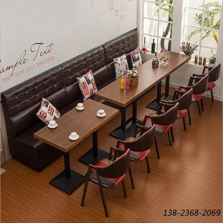 做舊椅子，靠墻卡座沙發(fā)